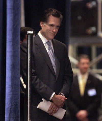 
Mitt Romney waits to speak to the Conservative Political Action Conference on Friday. 
 (Associated Press / The Spokesman-Review)