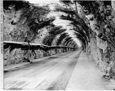 
The entrance tunnel to the North American Air Defense Command installation under Cheyenne Mountain  is seen in 1965. 
 (File Associated Press / The Spokesman-Review)