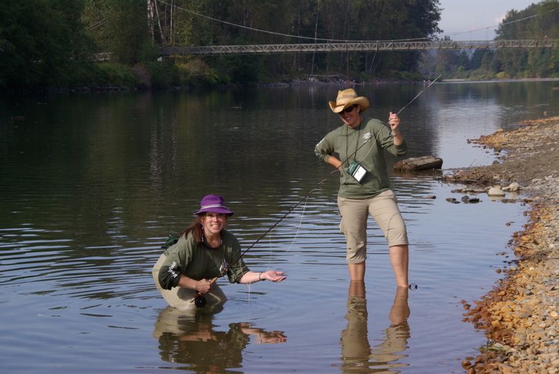 Fishing skills are taught at the Washington Outdoor Women workshops. (courtesy)