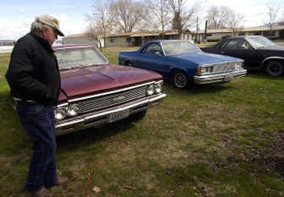 
Darrel Boardman has been collecting El Caminos since the 1980s and has more than a dozen in his Spokane Valley back yard. 
 (Liz Kishimoto / The Spokesman-Review)