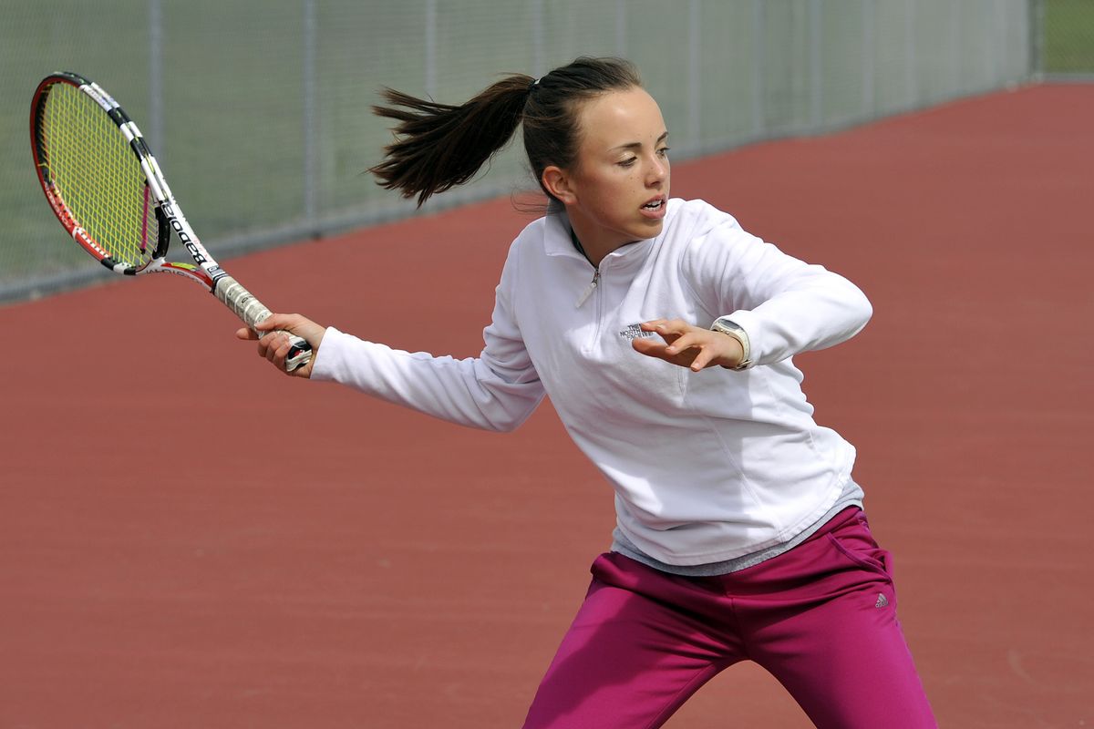 Harvard-bound  Katijene Stime looks to play in her fourth state tennis tournament for Mead this spring. (Dan Pelle)