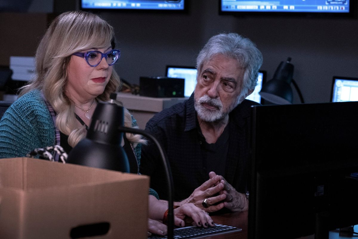 Kirsten Vangsness and Joe Mantegna in “Criminal Minds: Evolution.”  (Michael Yarish /Paramount+)