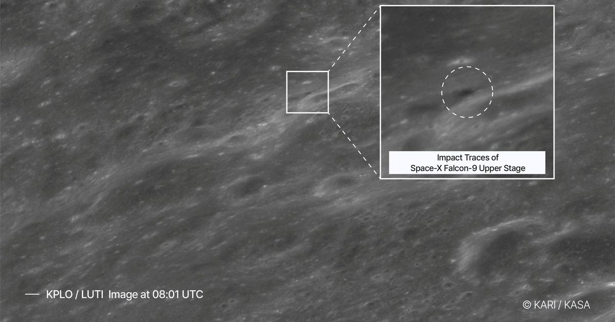 A SpaceX rocket crashed into the moon. New images show the aftermath