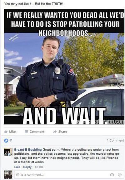 Original post made by deputy prosecutor Bryant Bushling on a Facebook post and later edited. (Screen shot courtesy of Coeur d'Alene Press)