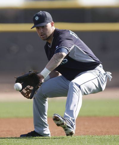 Rays are interested in M’s infielder Nick Franklin. (Associated Press)