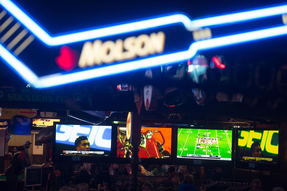 The Swinging Doors has more than 50 screens for sports fans. The longtime sports bar is  at 1018 W. Francis Ave. (Tyler Tjomsland / The Spokesman-Review)