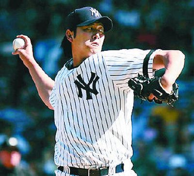 
Yankees' Chien-Ming Wang had perfect game into eighth inning. 
 (Associated Press / The Spokesman-Review)