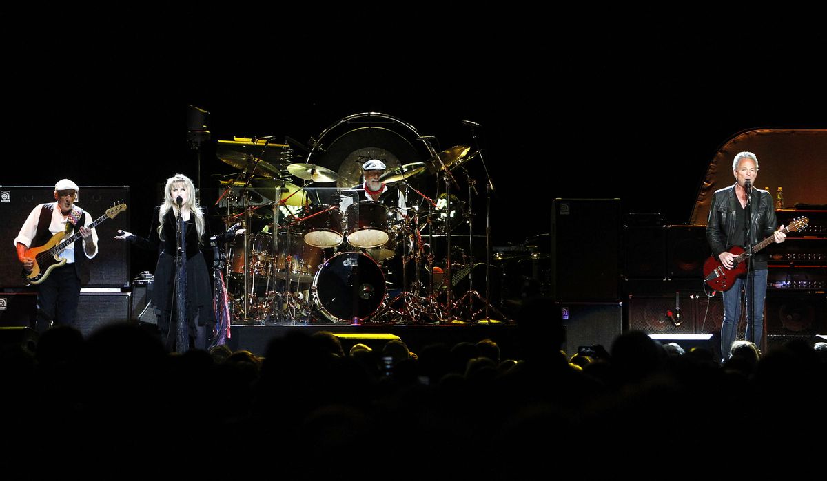 Members of Fleetwood Mac perform at New York City’s Madison Square Garden on April 8. (Associated Press)