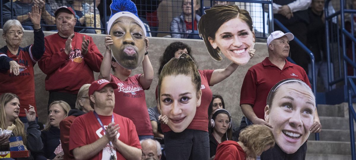 Gonzaga fans get ready for the Pepperdine game, Jan. 28, 2017, in the McCarthey Athletic Center. (Dan Pelle / The Spokesman-Review)