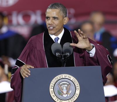 President Barack Obama delivers Morehouse address Sunday. (Associated Press)