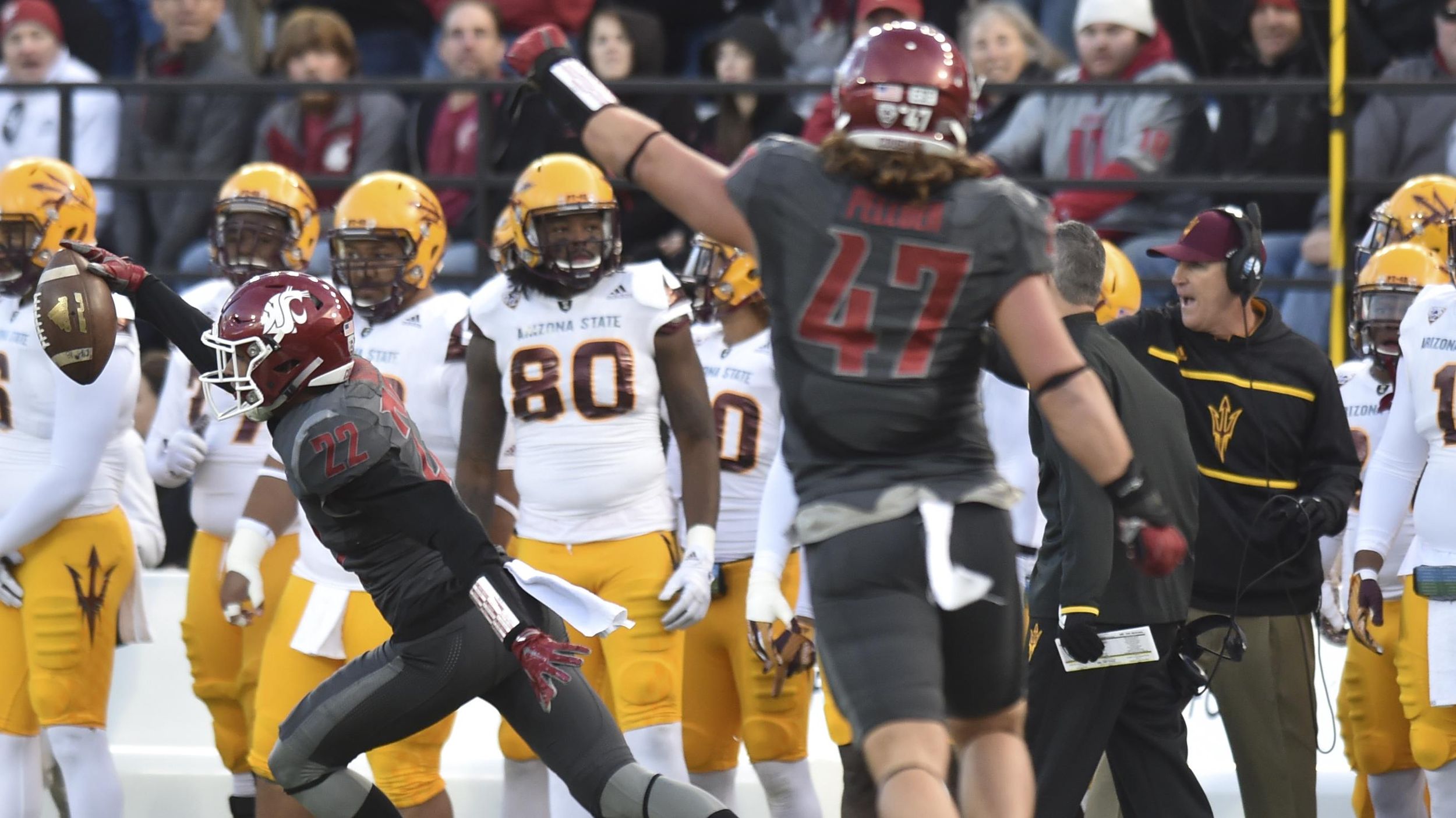 Washington State cornerback Marcellus Pippins (21) and the school