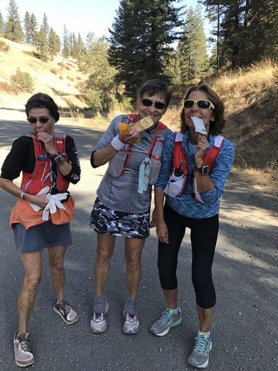 From left, Sylvia Quinn, Gunhild Swanson and Mary Ann Clute trained all summer for the Race for the Ages event during Labor Day weekend. (Gunhild Swanson / Courtesy)