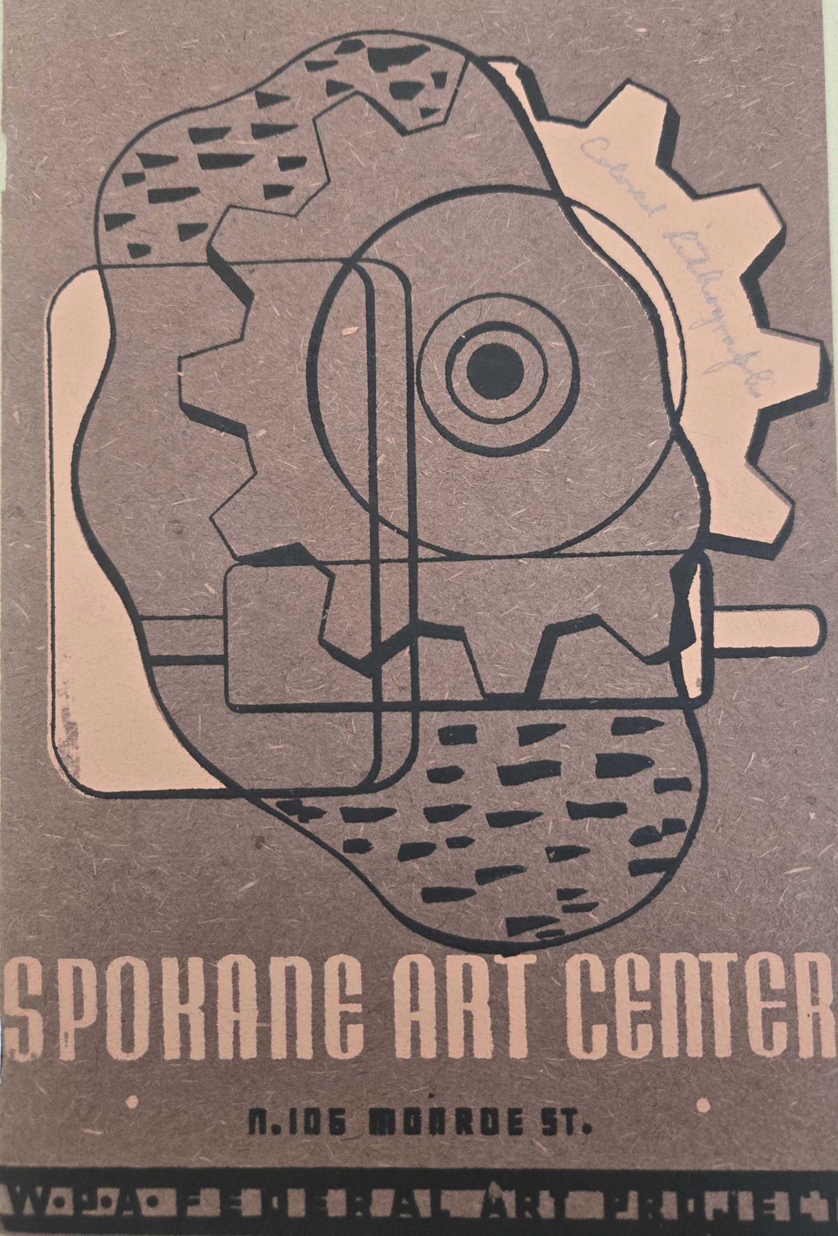 The Northwest Museum of Arts and Culture in Spokane has this brochure in its archives about the exhibits that were planned at the Spokane Art Center, a Works Progress Administration project that supported artists in Spokane.  (Virginia Carr/The Spokesman-Review)