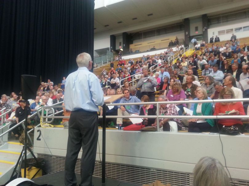 Credentials committee at Idaho GOP convention debates ousting Ada County delegation (Idaho Public TV / Melissa Davlin)