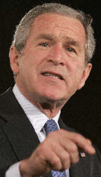 
President Bush speaks Friday against terror at Tobyhanna Army Depot in Pennsylvania. 
 (Associated Press / The Spokesman-Review)
