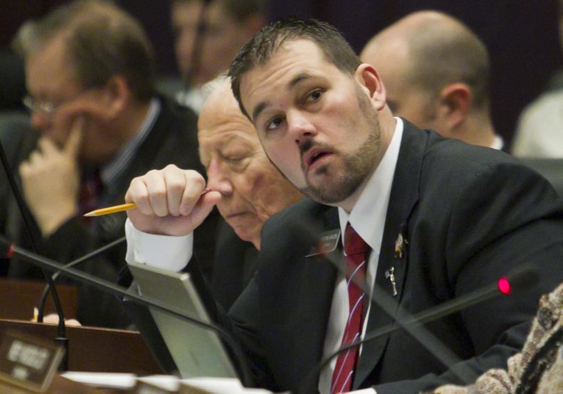 Former state Rep. Brandon A. Hixon, R-Caldwell, looks on March 7, 2013, at the statehouse in Boise. The former Idaho Republican state lawmaker, who was under investigation for possible sexual abuse, died in an apparent suicide, according to authorities on Tuesday, Jan. 9, 2018. (Darin Oswald / Idaho Statesman)