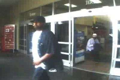 This image  from surveillance video  shows men police say are suspects in a fatal shooting at Wal-Mart. Photo courtesy of Lakewood Police Department (Photo courtesy of Lakewood Police Department / The Spokesman-Review)