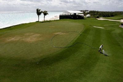 
The Greg Norman-designed El Camaleon near Playa del Carmen receives attention as the golf course is prepped for the first PGA Tour event in Mexico. 
 (Associated Press / The Spokesman-Review)