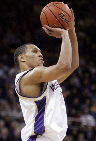 Brandon Roy had the touch against ASU, scoring 35 points. He reached his season average of 16 in the first half.
(Associated Press / The Spokesman-Review)
