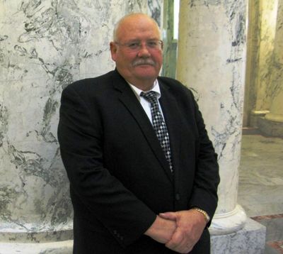 Ben Ysursa is shown at the state Capitol in mid-December, in the closing day of a distinguished career in the Secretary of State's office. (Betsy Russell / Eye on Boise)