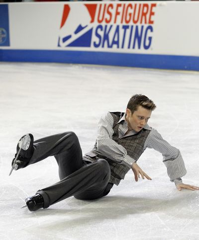 Veteran Jeremy Abbott stumbled out of contention at the U.S. Figure Skating Championships on Sunday and failed to be selected for the U.S. team that will compete at the world championships. (Associated Press)
