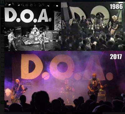 A banner belonging to Canadian punk band D.O.A., which has accompanied their shows since 1985, was stolen from the back of a van after a gig in Spokane last weekend. (Facebook)