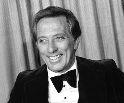 FILE - This Feb. 23, 1978 file photo shows performer and host Andy Williams at the Grammy Awards in Los Angeles. Williams, who had a string of gold albums and hosted several variety shows and specials like