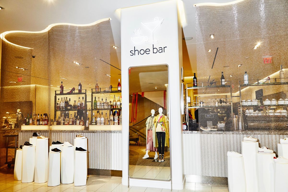 Chardonnay in the shoe department: Retailers are increasingly serving  alcohol to woo shoppers