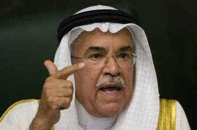 
Saudi Oil Minister Ali al-Naimi speaks at a news conference about oil prices Friday  in Riyadh, Saudi Arabia. Associated Press
 (Associated Press / The Spokesman-Review)