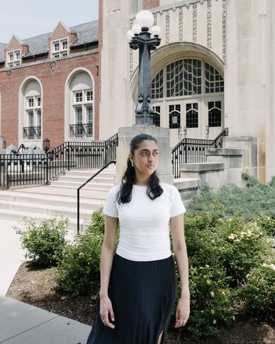 Manasi Mishra, who recently graduated from Purdue University with a degree in computer science, in West Lafayette, Ind., July 22, 2025. As companies like Amazon and Microsoft lay off workers and embrace AI coding tools, computer science graduates say they’re struggling to land tech jobs. (Madeleine Hordinski/The New York Times)  (MADELEINE HORDINSKI)