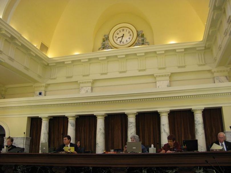 The co-chairs preside over the Joint Finance-Appropriations Committee on Thursday morning. (Betsy Russell)