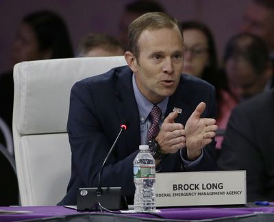 In this July 15, 2017  photo, FEMA Director Brock Long speaks in Providence, R.I. (Stephan Savoia / Associated Press)