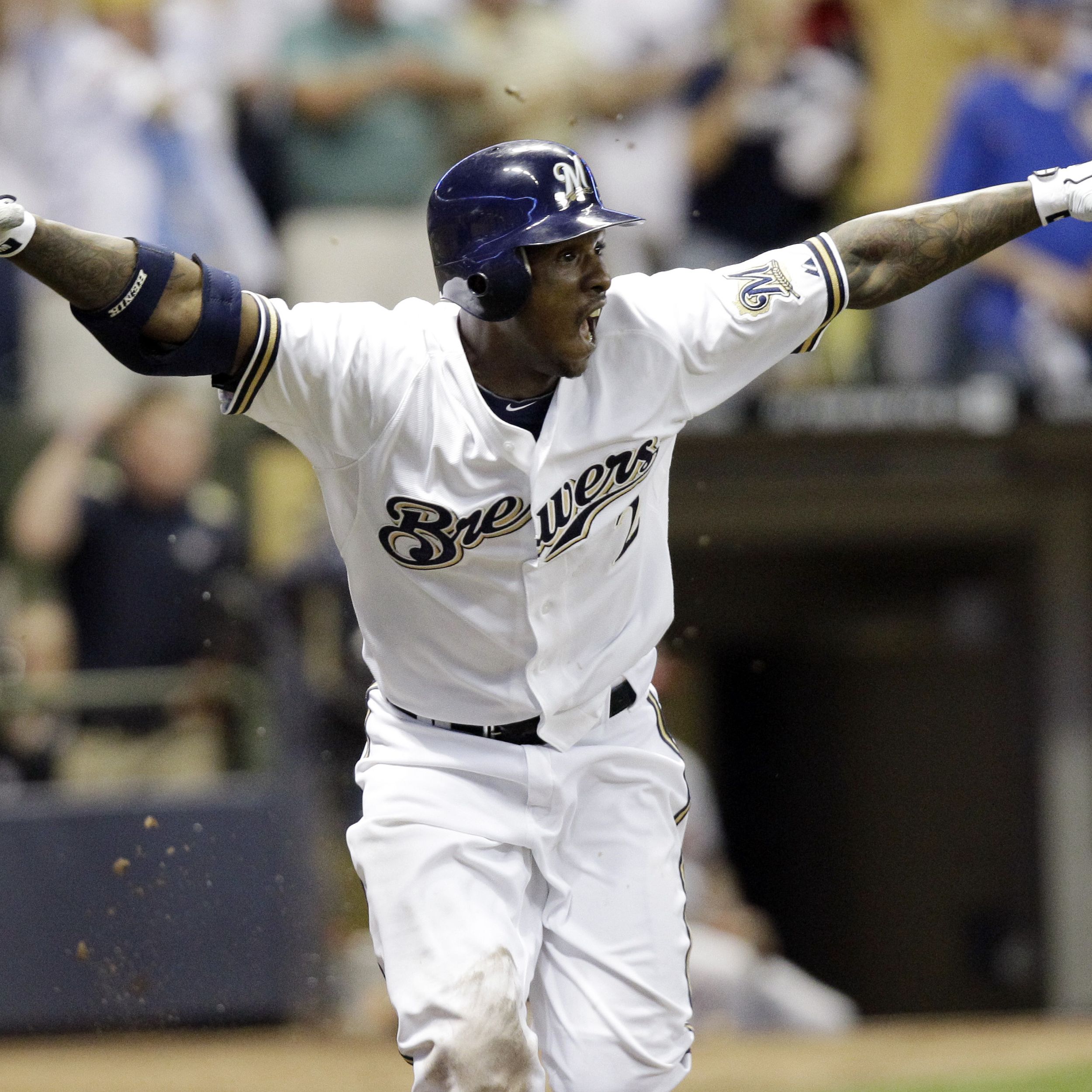 Milwaukee Brewers on X: This week's #BlackHistoryMonth spotlight is Nyjer  Morgan -- an outfielder who played with the Crew from 2011-12.  #ThisIsMyCrew  / X