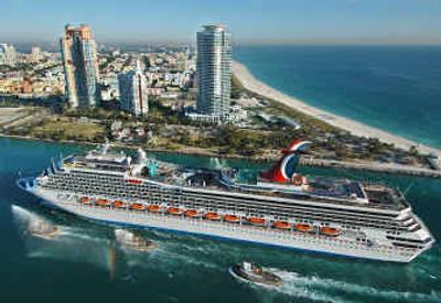 
The new Carnival Valor passes Miami Beach, Fla., enroute to the Port of Miami Monday, following a transAtlantic voyage from its Italian shipyard. Two Northwestern University physicians are touting cruise lines as an alternative to assisted living.
 (Associated Press photos / The Spokesman-Review)