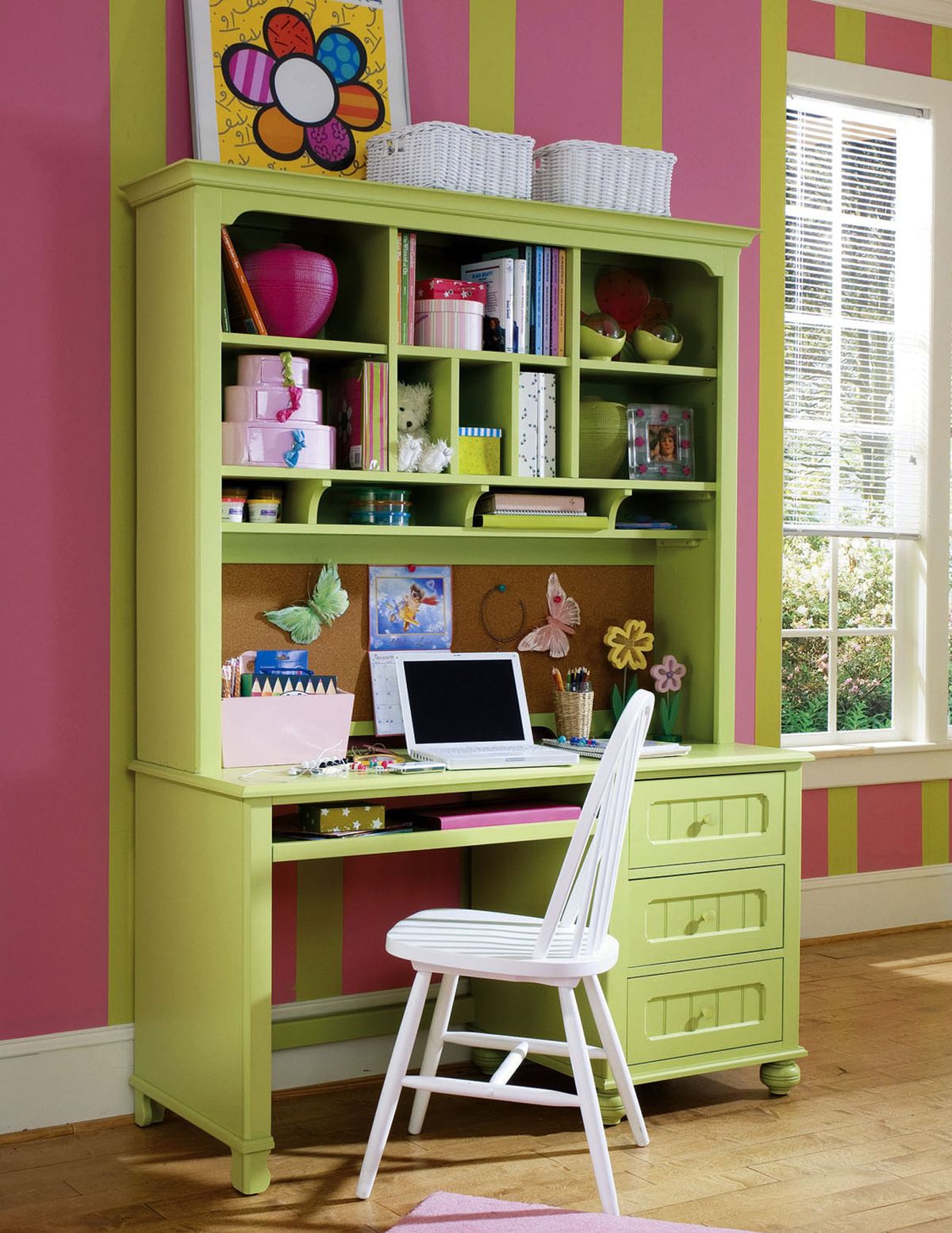 A desk with hutch from Lea Furniture’s Freetime Collection as seen in Gale Steves’ “Right-Sizing Your Home.” While homework space must be functional and well organized, it also should be somewhere the child wants to spend time.