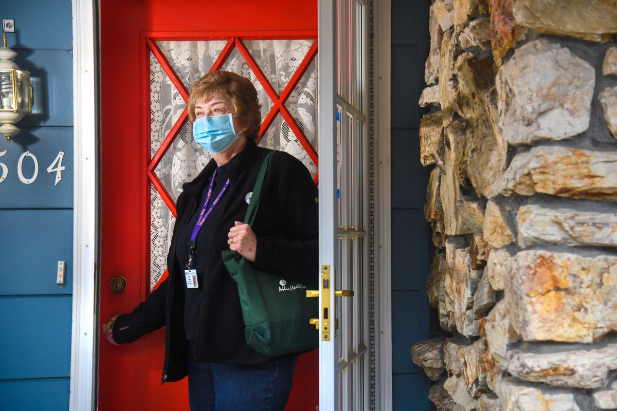Health caregiver Susie Young has provided at-home care for many years. She has been on the front lines of long-term care in people’s homes throughout the pandemic.  (DAN PELLE/THE SPOKESMAN-REVIEW)