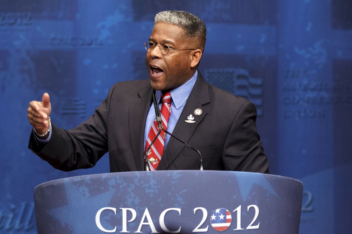 In this Feb. 10, 2012 photo, Rep. Allen West, R-Fla., speaks at the Conservative Political Action Conference (CPAC) in Washington. West, the former Florida congressman and firebrand who rode into office on the tea party wave a decade ago, said Sunday, July 4, 2021, that he will run for governor of Texas in a bid to again seize on restless anger from the right.  (J. Scott Applewhite)