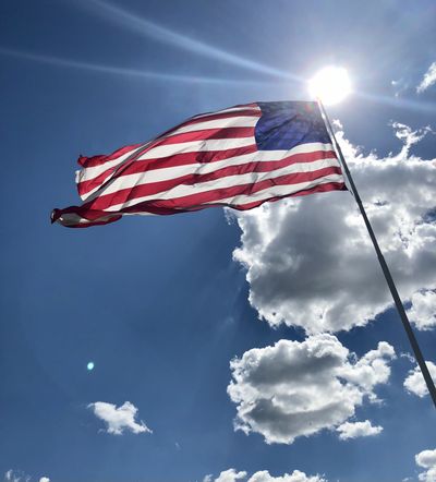 While traveling in an RV across the country, we've seen lots of flags flying at campgrounds. (Leslie Kelly)