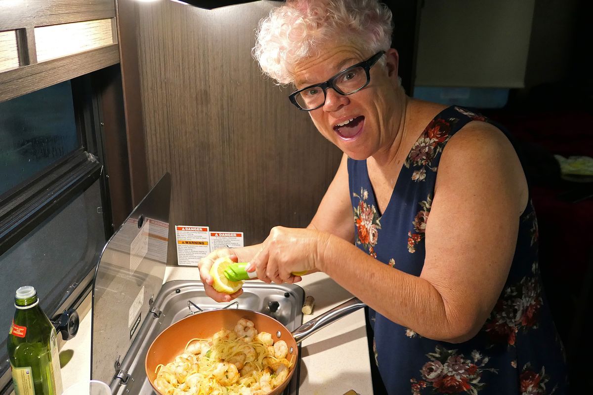 While the kitchen in Gemini is small, it also offers some advantages for an efficient cook.   (John Nelson)