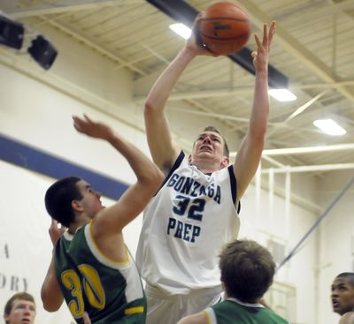 Post player Ryan Nicholas led Gonzaga Prep in scoring average with 14.8 points per game during the regular season. (Christopher Anderson / The Spokesman-Review)