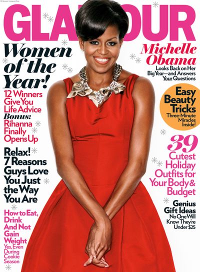 ORG XMIT: PRN4 First Lady Michelle Obama on Glamour's December issue - one of five celebratory Women of the Year covers. (PRNewsFoto/Glamour) (The Spokesman-Review)