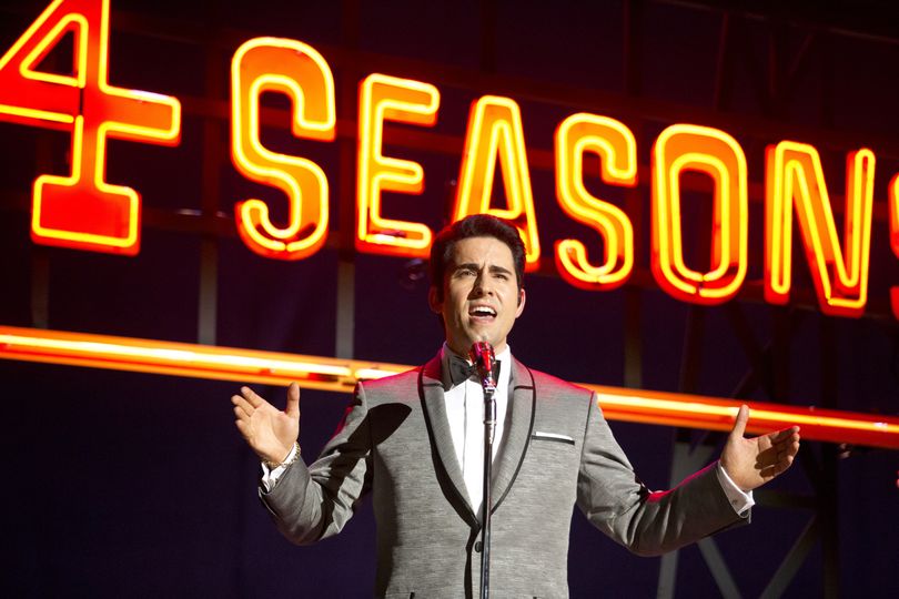 This photo released by Warner Bros. Pictures shows John Lloyd Young as Frankie Valli in Warner Bros. Pictures' musical 