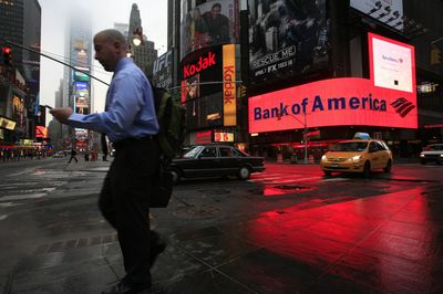 A Bank of America branch is shown in New York’s Times Square. The bank is among those needing more capital, according to stress tests.  (File Associated Press / The Spokesman-Review)