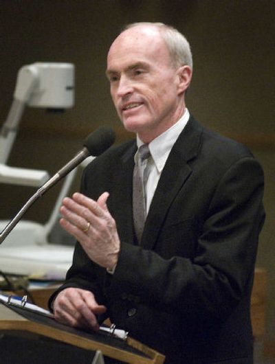 
Mayor Dennis Hession used his state of the city address to outline Spokane's successes, including planning for economic development and higher sales tax revenues. 
 (Colin Mulvany / The Spokesman-Review)