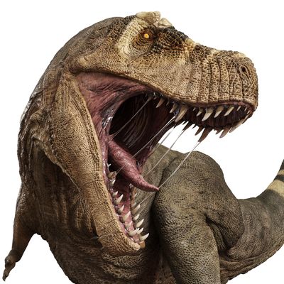 Thankfully for humanity, our earliest ancestors missed being T. rex food by several million years.  (DM7)