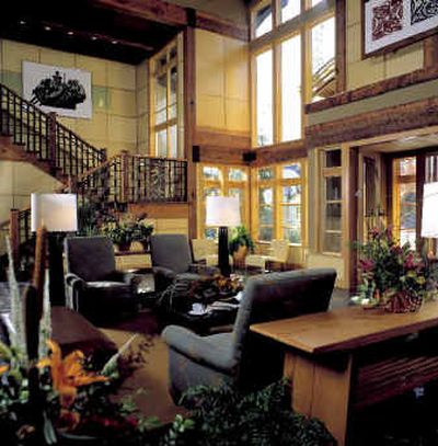 
The lobby of the Willows Lodge in Woodinville, Wash., reflects the Northwest-style lodge look of the entire hotel. Guests enjoy complimentary breakfast at Barking Frog, one of two restaurants on the property. The other is the Herb Farm, the only AAA Five Diamond dining establishment in the Northwest.
 (Photo courtesy of the Willows Lodge / The Spokesman-Review)