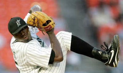 
Florida Marlins starter Dontrelle Willis became the major league's first 10-game winner with a victory over the Mariners on Wednesday in Miami.
 (Associated Press / The Spokesman-Review)