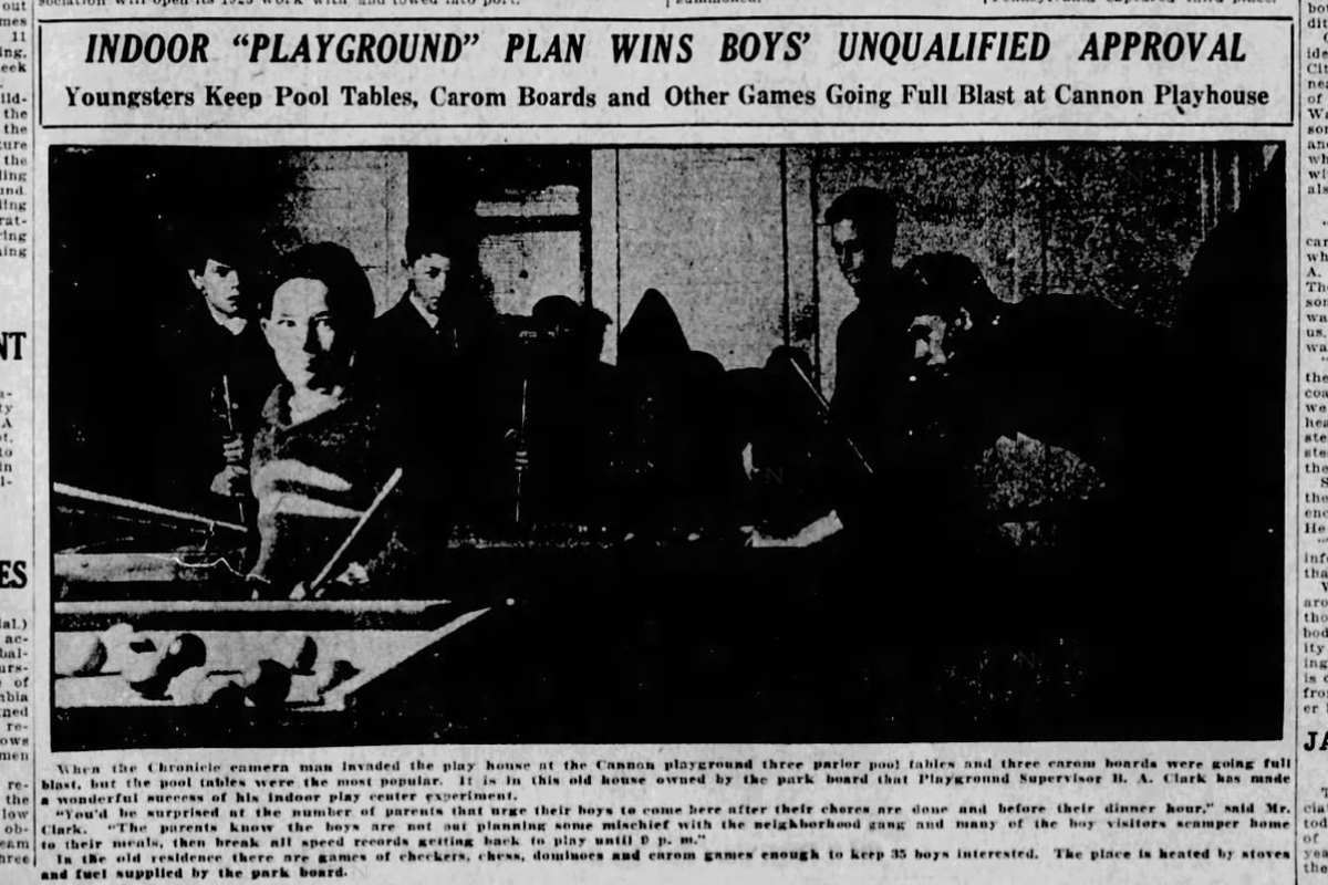 The Spokane Park Board turned an old house at Cannon Hill Park park into an "indoor playground" with three pool tables, “carom boards” and other games, the Spokane Daily Chronicle reported on Dec. 20, 1924. 