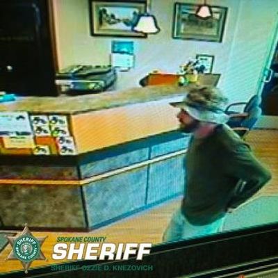 This man is suspected of Robbing the Bank of Fairfield in Rockford on Monday, March 18, 2013.  (Photo courtesy the Spokane County Sheriff's Office)