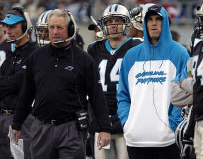 
It's a grim year for QB Jake Delhomme, right, and coach John Fox.Associated Press
 (Associated Press / The Spokesman-Review)